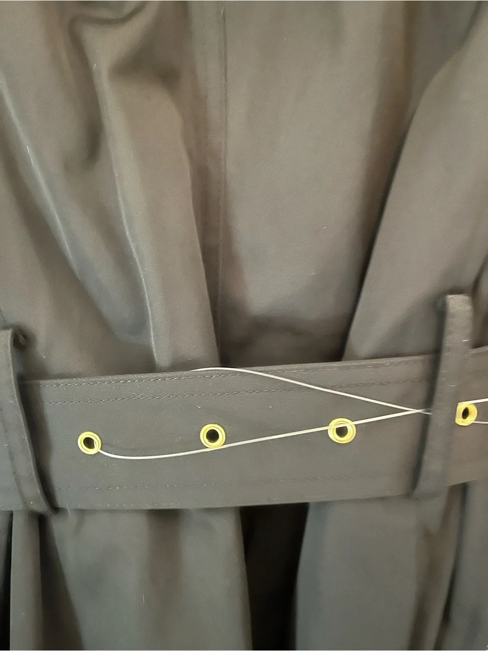NWT Michael Michael Kors Black Belted Moto Trench Coat Gold Hardware Size S